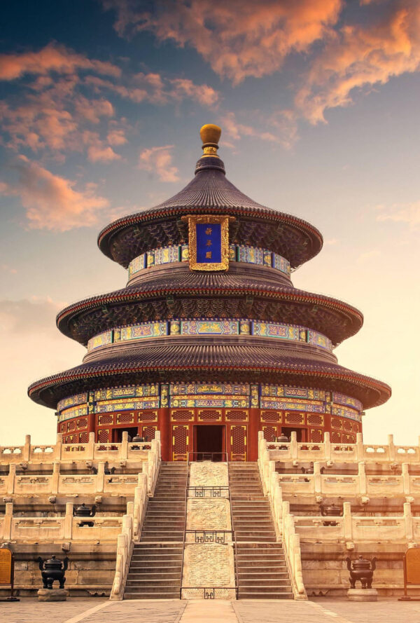 This is the main building in the Temple of the Heaven, called the hall of prayer for good harvest